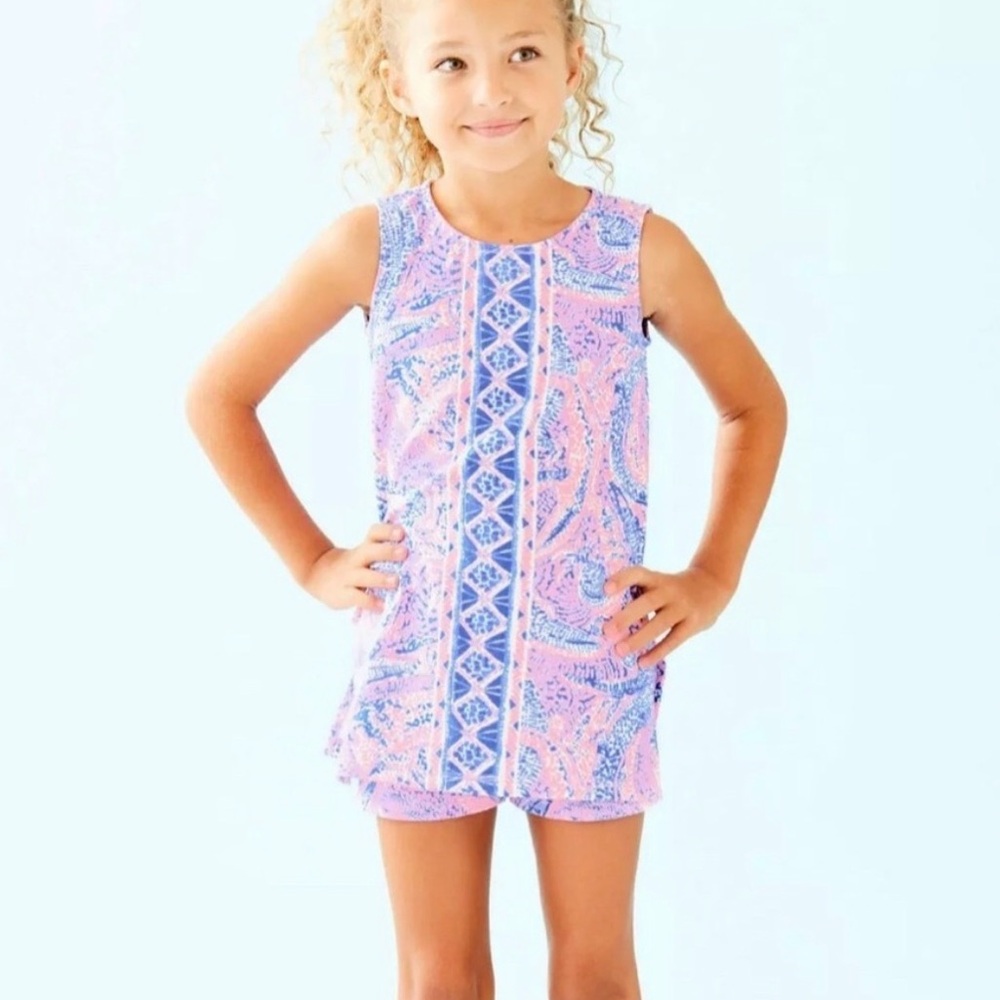 Lilly Pulitzer Girls (12-14) Mini Donna Romper Dress Set with Shorts